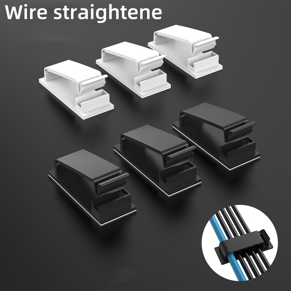Desk Cable Clip - 10Pcs Cable Clips Self-Adhesive Cable Organizer