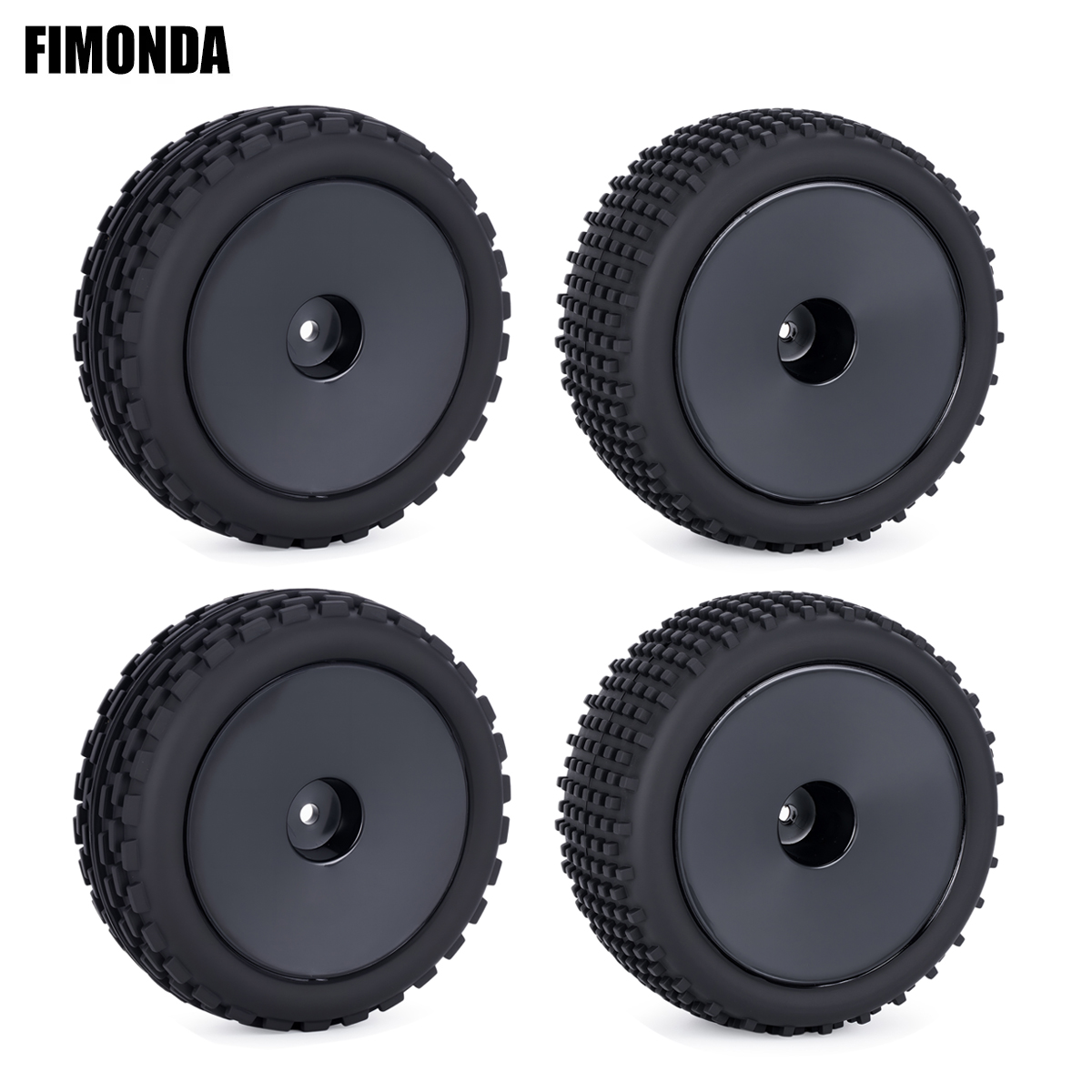 Xray Tech Accessories - 4Pcs Front Rear Wheel Tire with