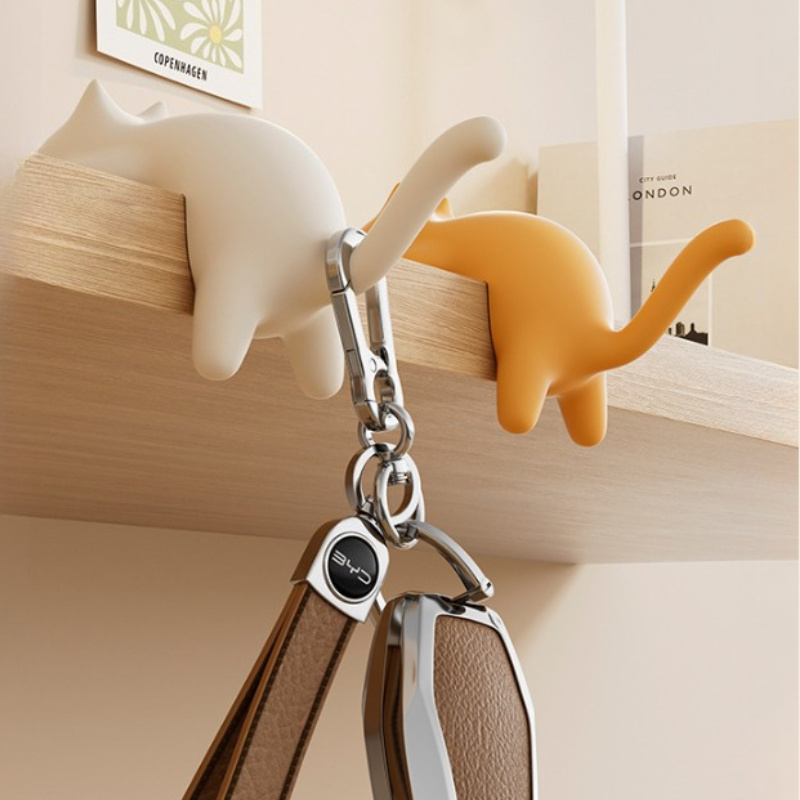 Desk Cable Clip - Colorful Cat-Shaped Desk Hooks - Removable