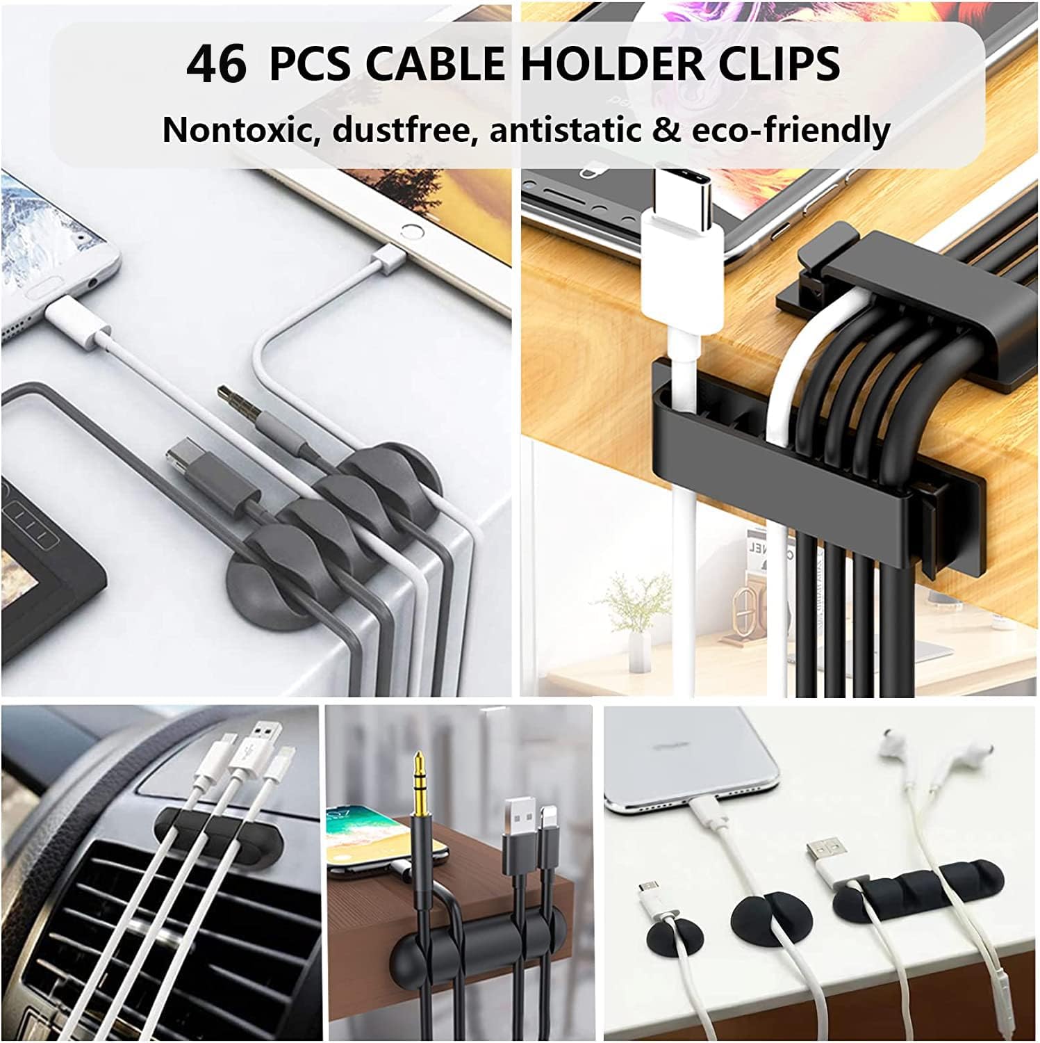 192 Pcs Cable Management Kit W - đánh giá và giá Desk Cable Clip
