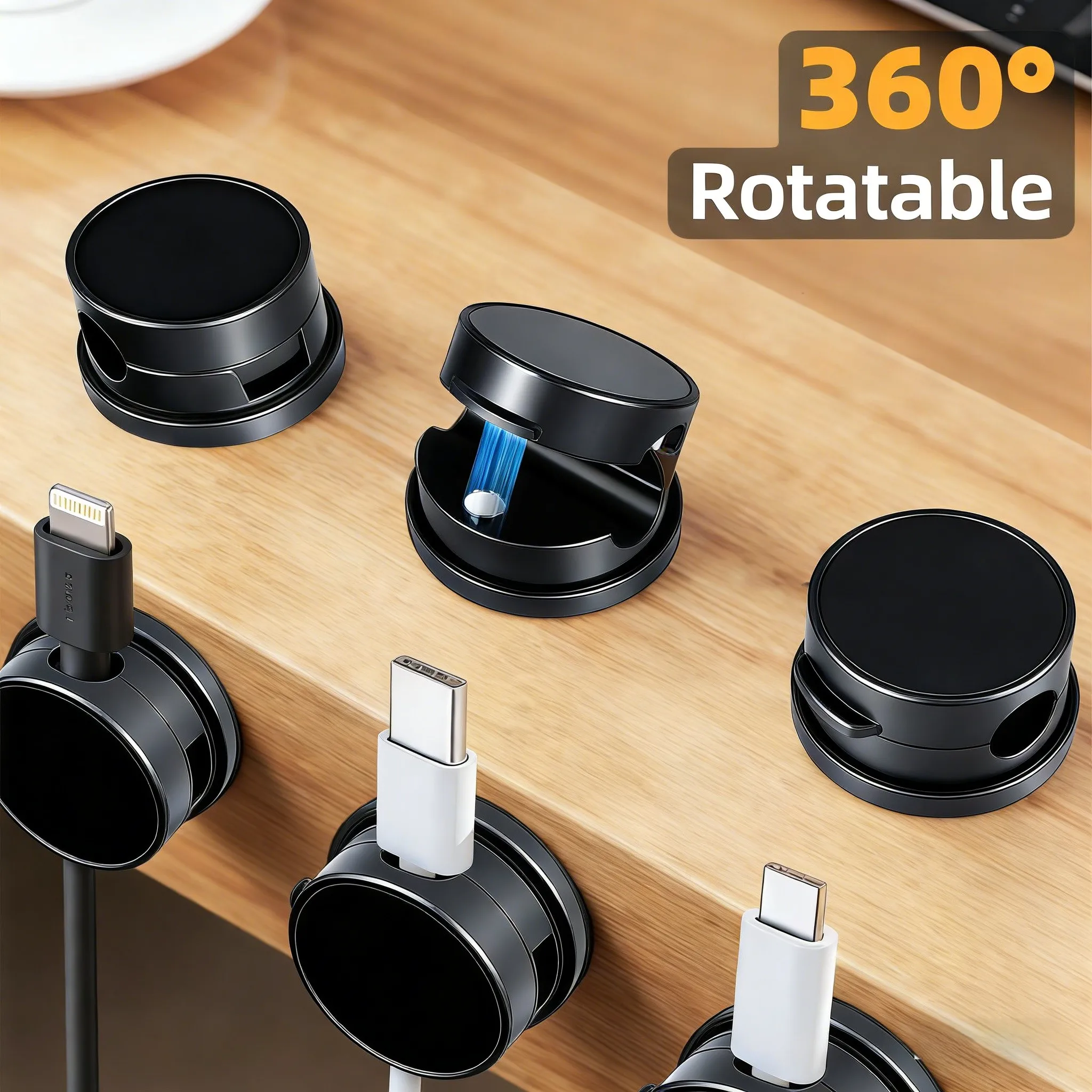 6PCS 360° Rotation Magnetic Ca - đánh giá và giá Desk Cable Clip