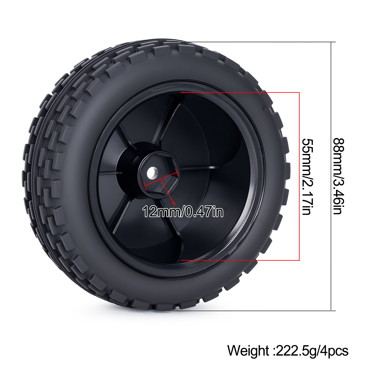4Pcs Front Rear Wheel Tire wit - đánh giá và giá Xray Tech Accessories