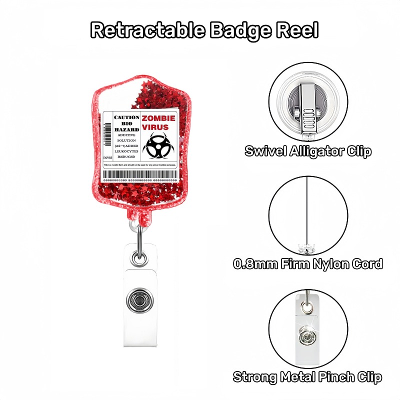 1pc Gift Glitter ID Badge Reel - đánh giá và giá Xray Tech Accessories