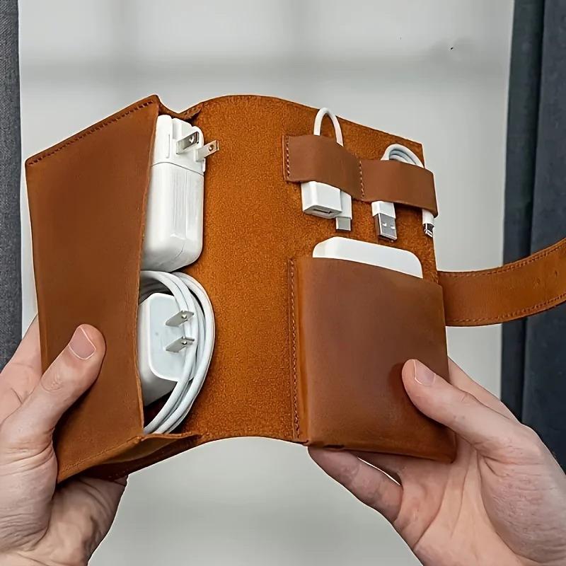 1PC PU Leather Multi-Compartme - đánh giá và giá Tech Accessories Travel Organizer Pouch