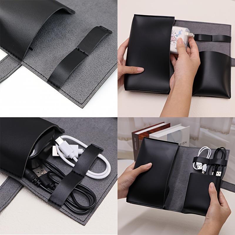 1PC PU Leather Multi-Compartme - đánh giá và giá Tech Accessories Travel Organizer Pouch