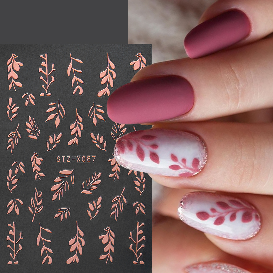 2 pcs Rose Golden Leaves Nail  - đánh giá và giá Y2K Tech Accessories