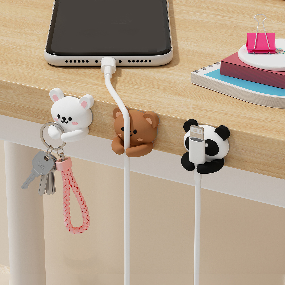 2/3pcs Cute Cartoon Desktop Ca - đánh giá và giá Desk Cable Clip