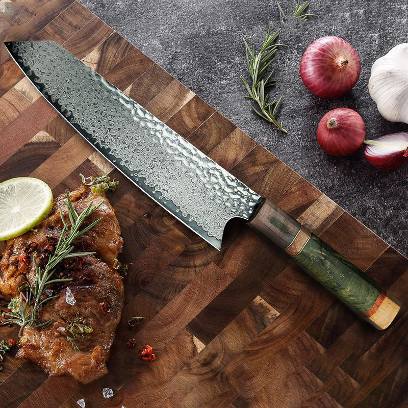 Damascus Kitchen Knife, 8 inch - đánh giá và giá High Tech Kitchen Accessories