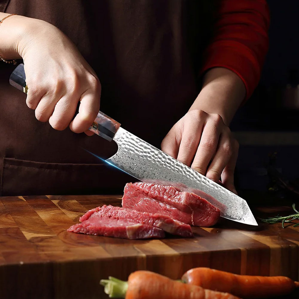 Damascus Kitchen Knife, 8 inch - đánh giá và giá High Tech Kitchen Accessories