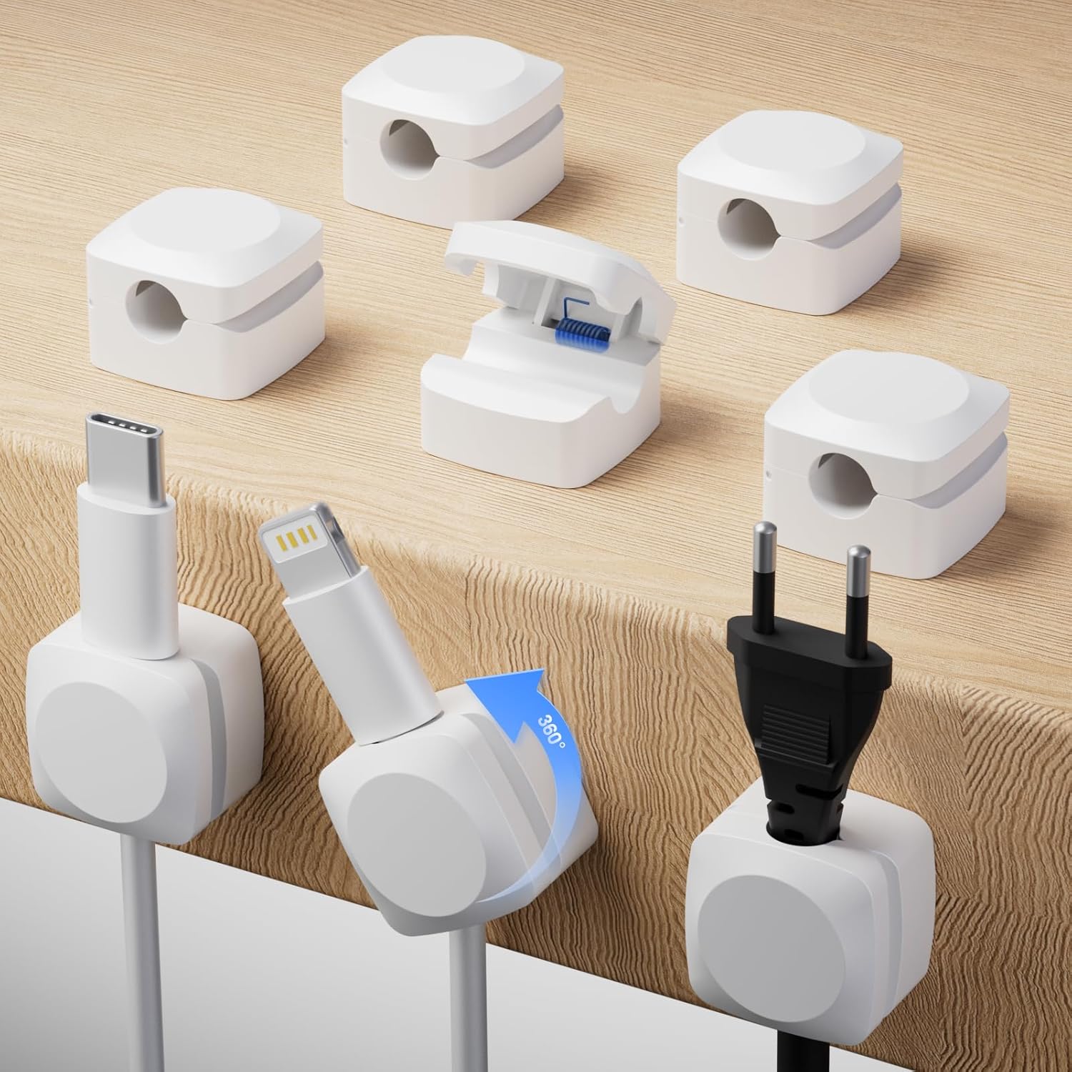 Rotatable Cord Organizer, Enha - đánh giá và giá Desk Cable Clip