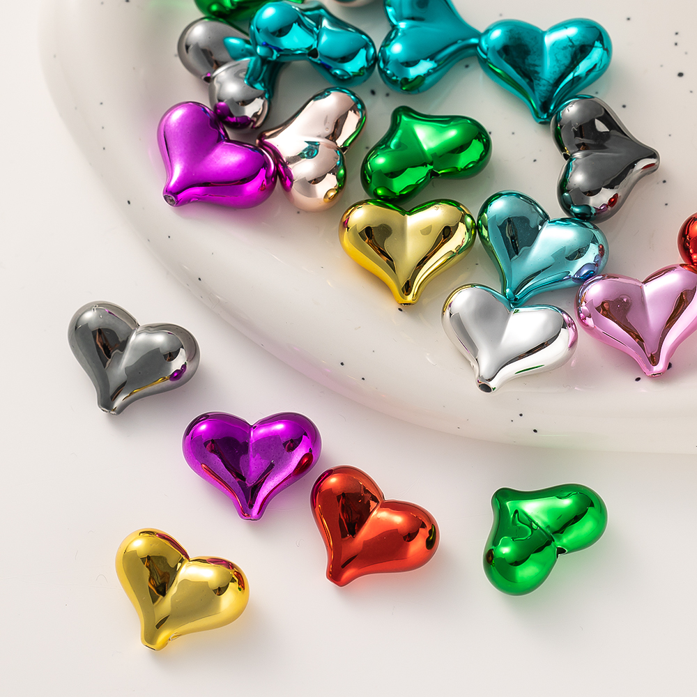 10pcs Colorful Acrylic Heart L - đánh giá và giá Y2K Tech Accessories