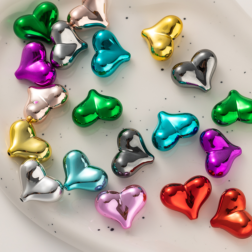 10pcs Colorful Acrylic Heart L - đánh giá và giá Y2K Tech Accessories
