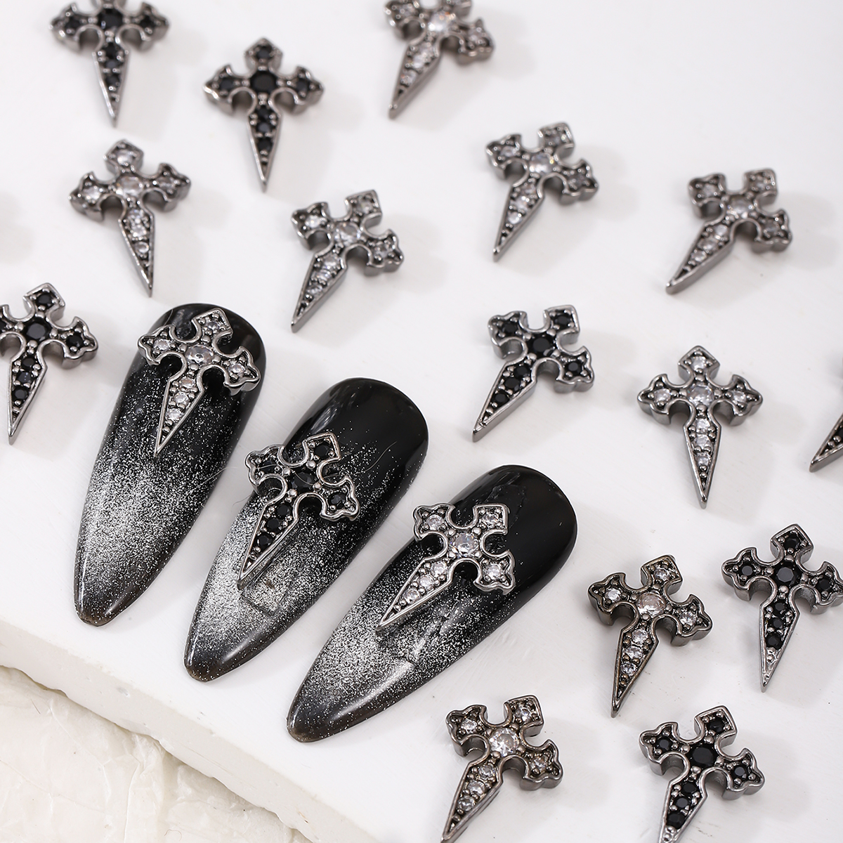 4 pcs Retro punk style black a - đánh giá và giá Y2K Tech Accessories