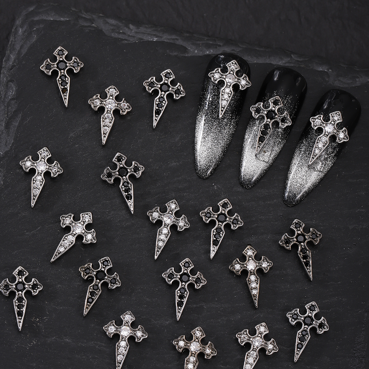 4 pcs Retro punk style black a - đánh giá và giá Y2K Tech Accessories