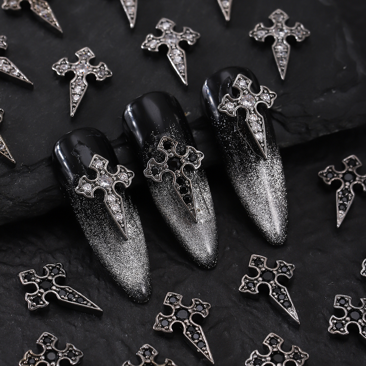 4 pcs Retro punk style black a - đánh giá và giá Y2K Tech Accessories