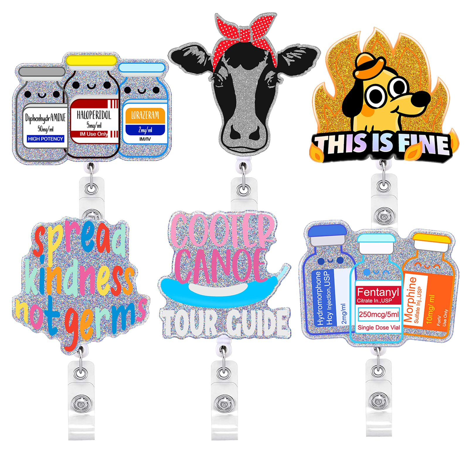 New Glitter Acrylic Nurse Badg - đánh giá và giá Xray Tech Accessories