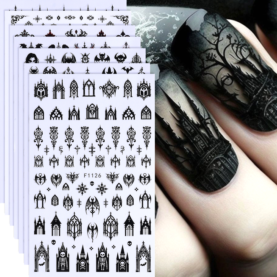 7/8pcs 3D Gothic Black Hallowe - đánh giá và giá Y2K Tech Accessories