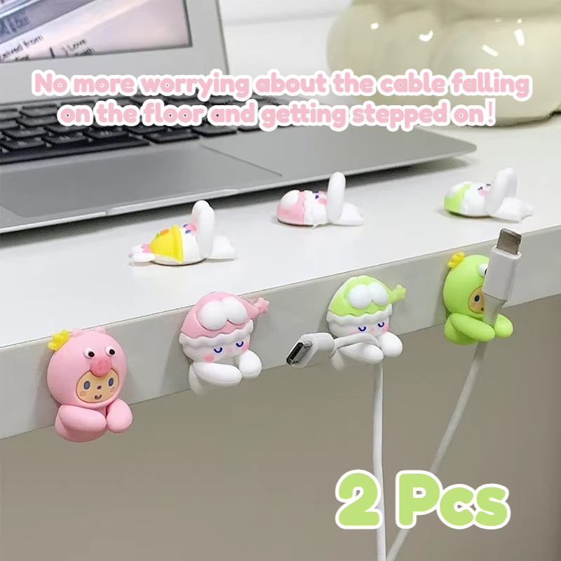 2Pcs Cute Cartoon Silicone Ani - đánh giá và giá Desk Cable Clip