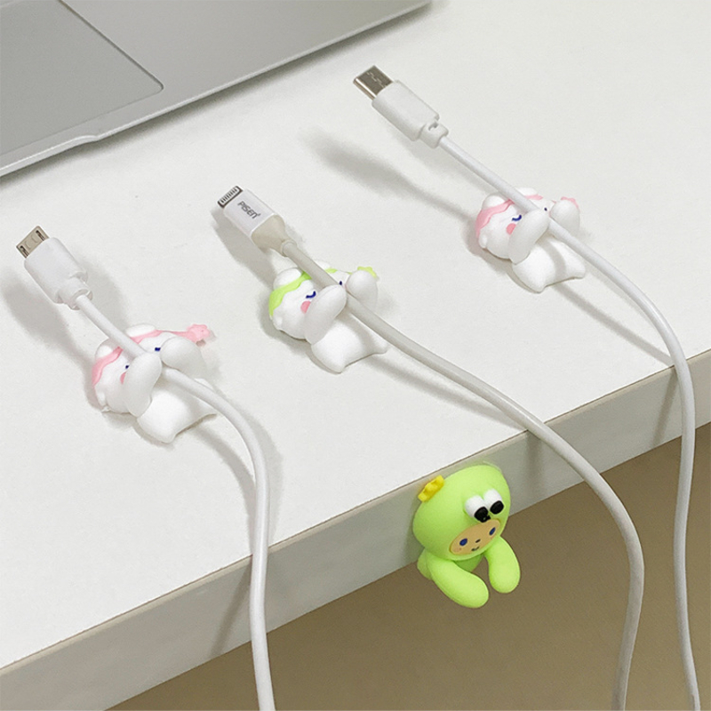 2Pcs Cute Cartoon Silicone Ani - đánh giá và giá Desk Cable Clip