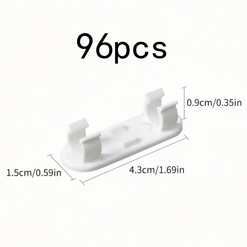 96Pcs White Self-Adhesive Cabl - đánh giá và giá Desk Cable Clip